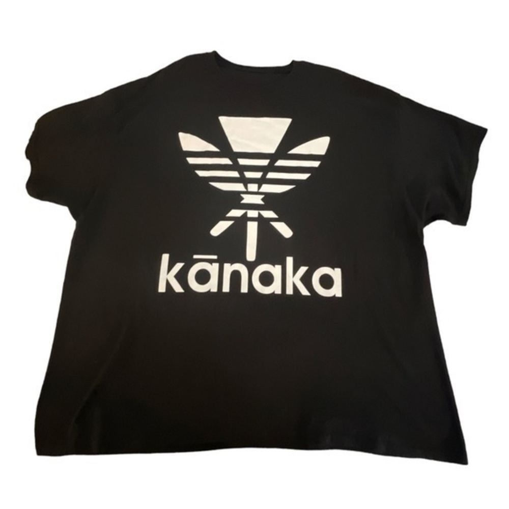 808 ALOHA Hawaii Graphic Black Kanaka Shirt Size 3XL EUC #5594